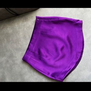 Zara satin mini skirt.